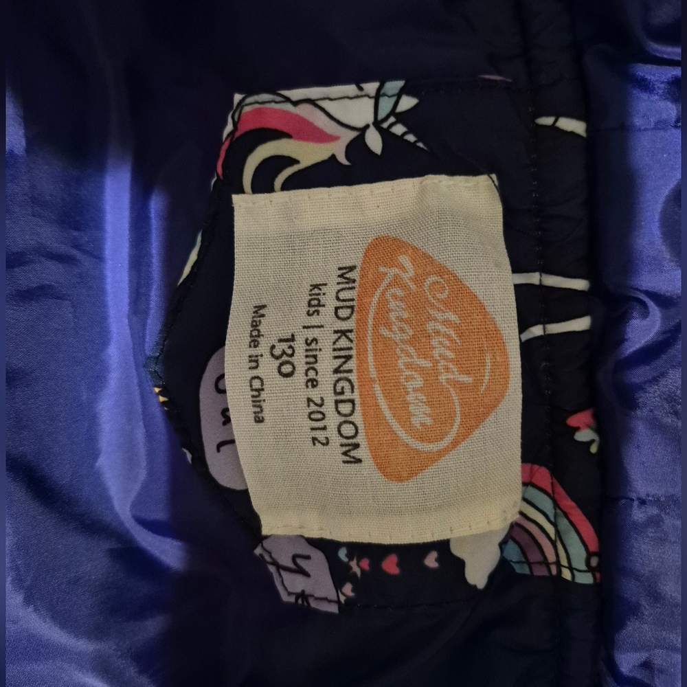 Girl's Dino Unicorn Hooded Vest L EUC - Picture 10 of 14